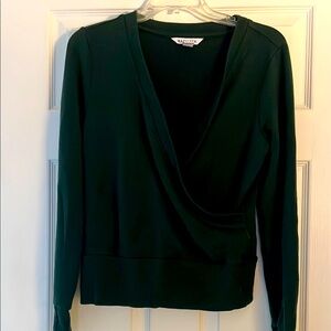 Athleta dark green criss cross sweatshirt